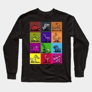 Pixel Dinosaurs Long Sleeve T-Shirt